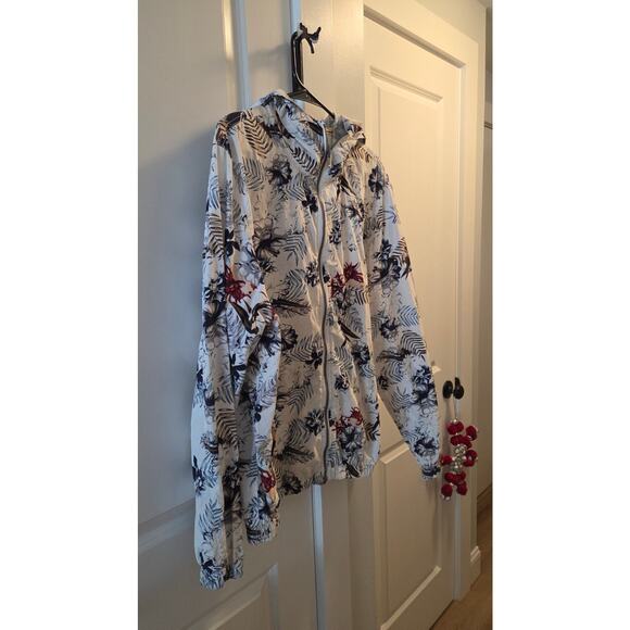 Denim & Flower Ricky Singh Floral Hooded Windbreaker Jacket Men’s XL Zip Up - Picture 2 of 7